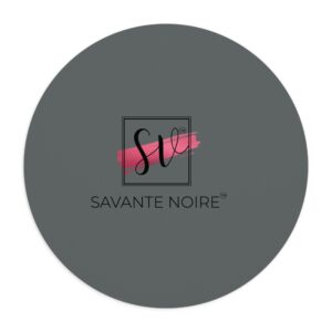Savante Noire Pink Logo Round Mouse Pad – Stylish Desk Accessory for Home Office & Gifts